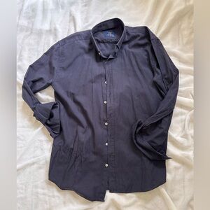 River Island Men’s Button-Down Shirt – Navy Blue – Size XXL